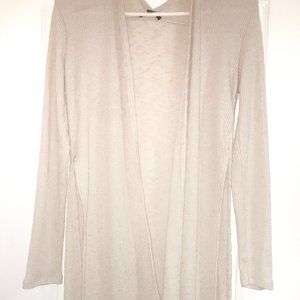 Ambiance Side Split Longline Cream Cardigan Size S